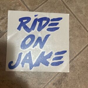 Ride On Jake sticker - blue - Burton snowboards